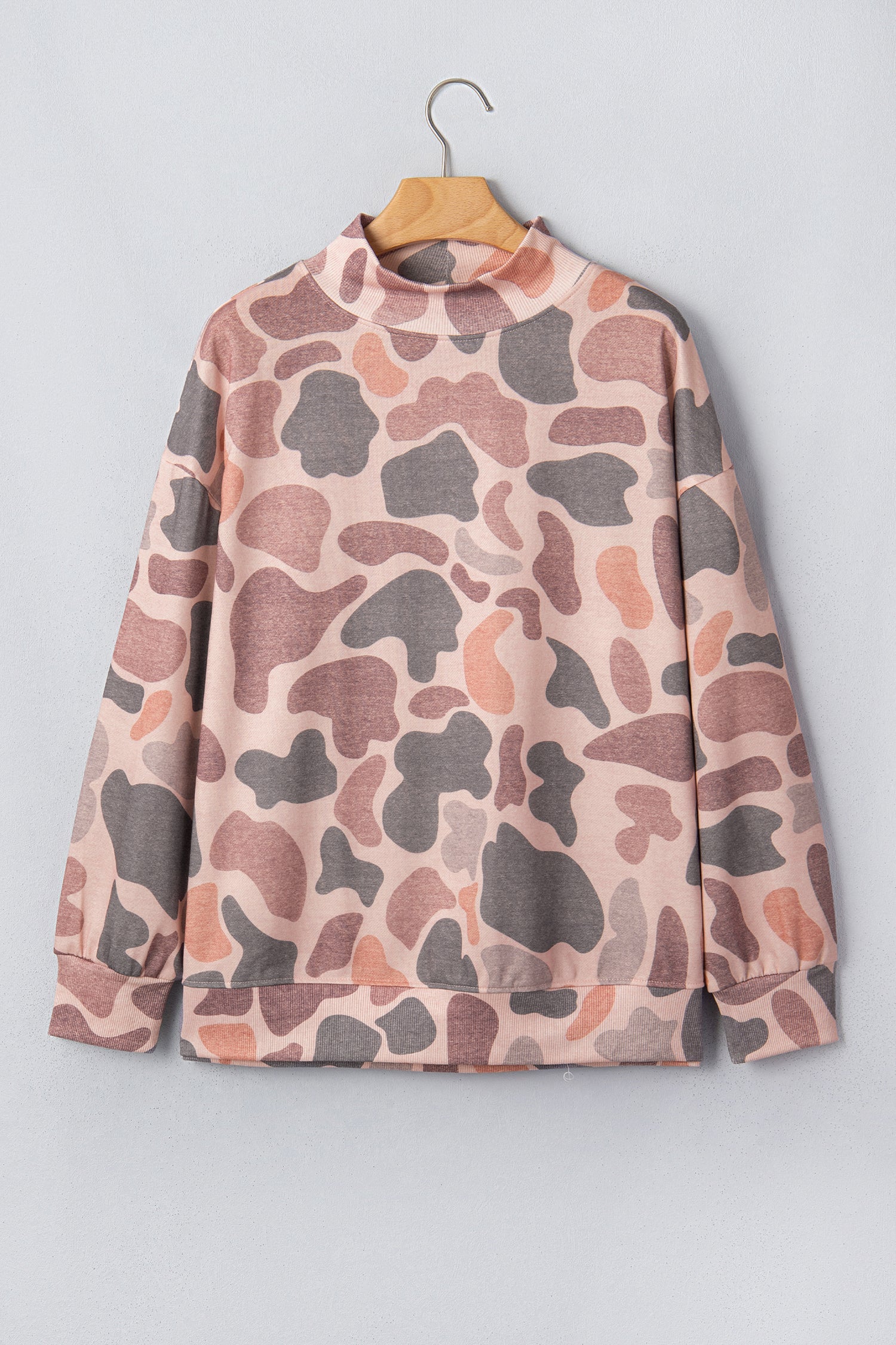 Style Camouflage Western Pullover Sweatshirt in Multicolour