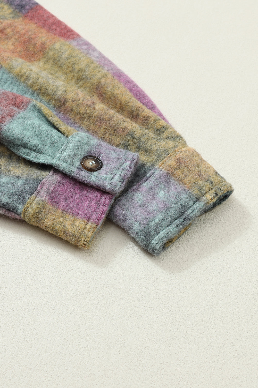 Women's Shacket Featuring Oversize Brushed Plaid Pocket-Detail