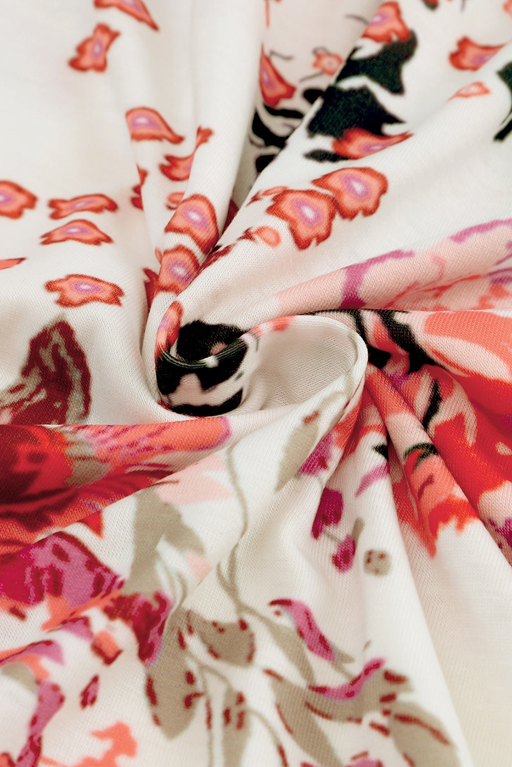 Blouse for Women Short-Sleeve Round Neck Floral-Print