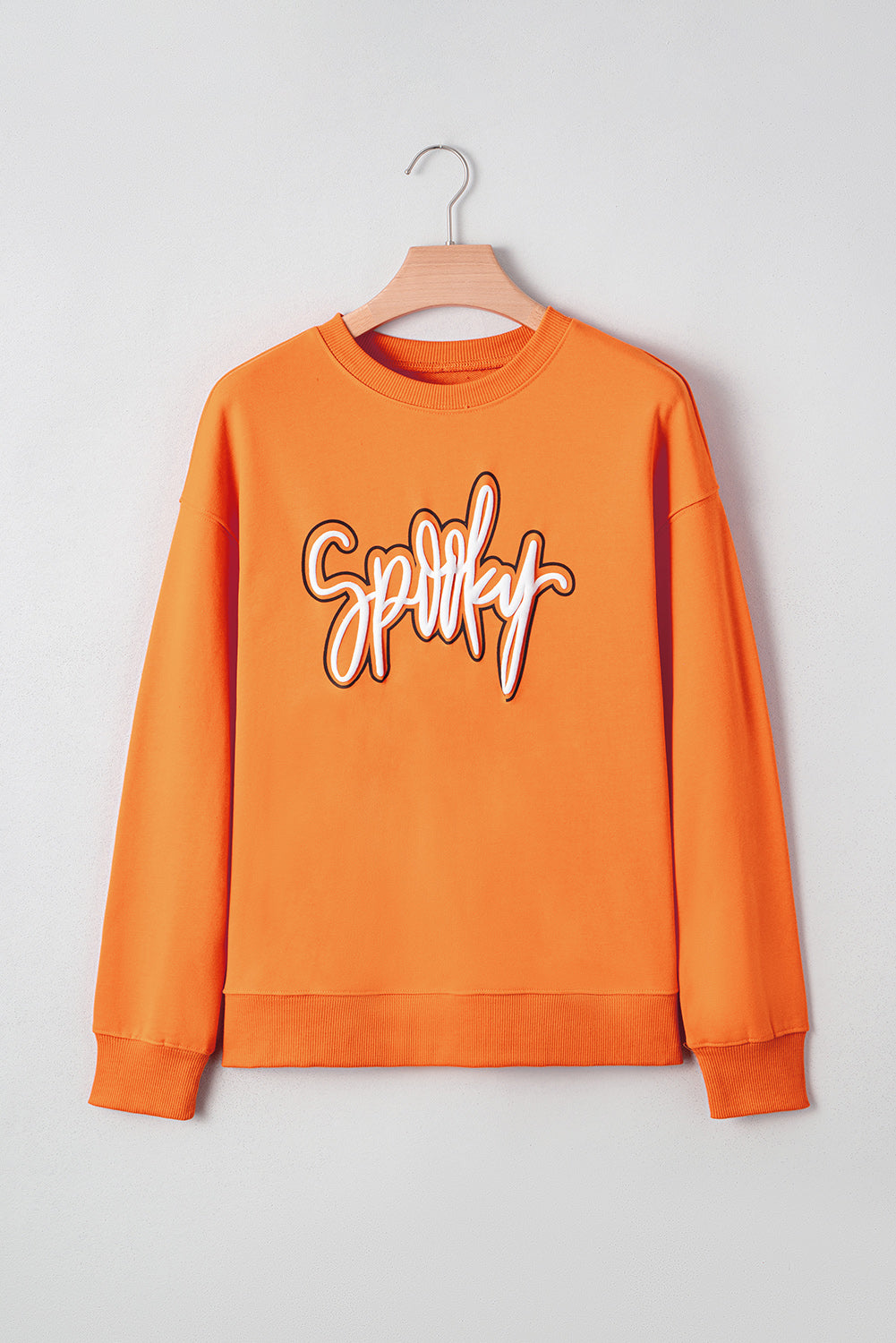 Spooky Graphic Halloween Crew-Neck Holiday Sweatshirt