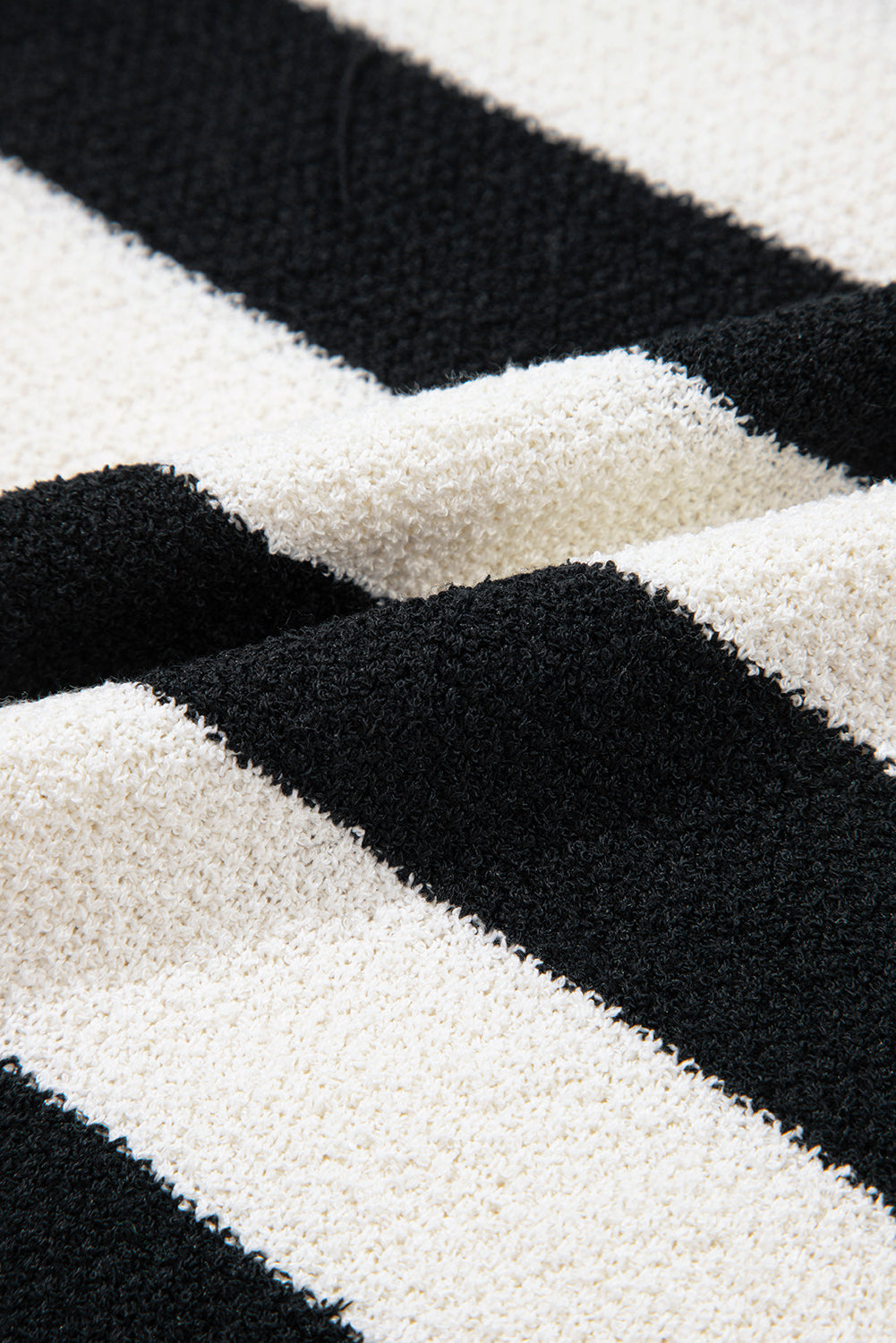 Black Mixed Striped Bodycon Sweater Dress
