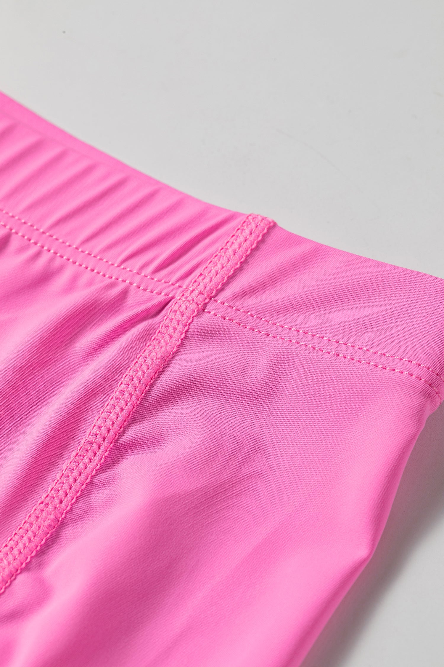 Solid Bright Pink Tunic Tank Dress Athletic Shorts 2-Piece Outfit