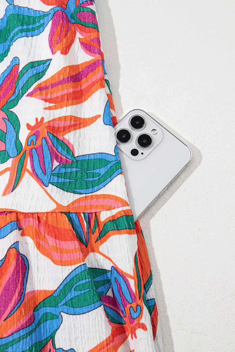 Boho Floral Ruffled Strap V Neck Maxi Dress