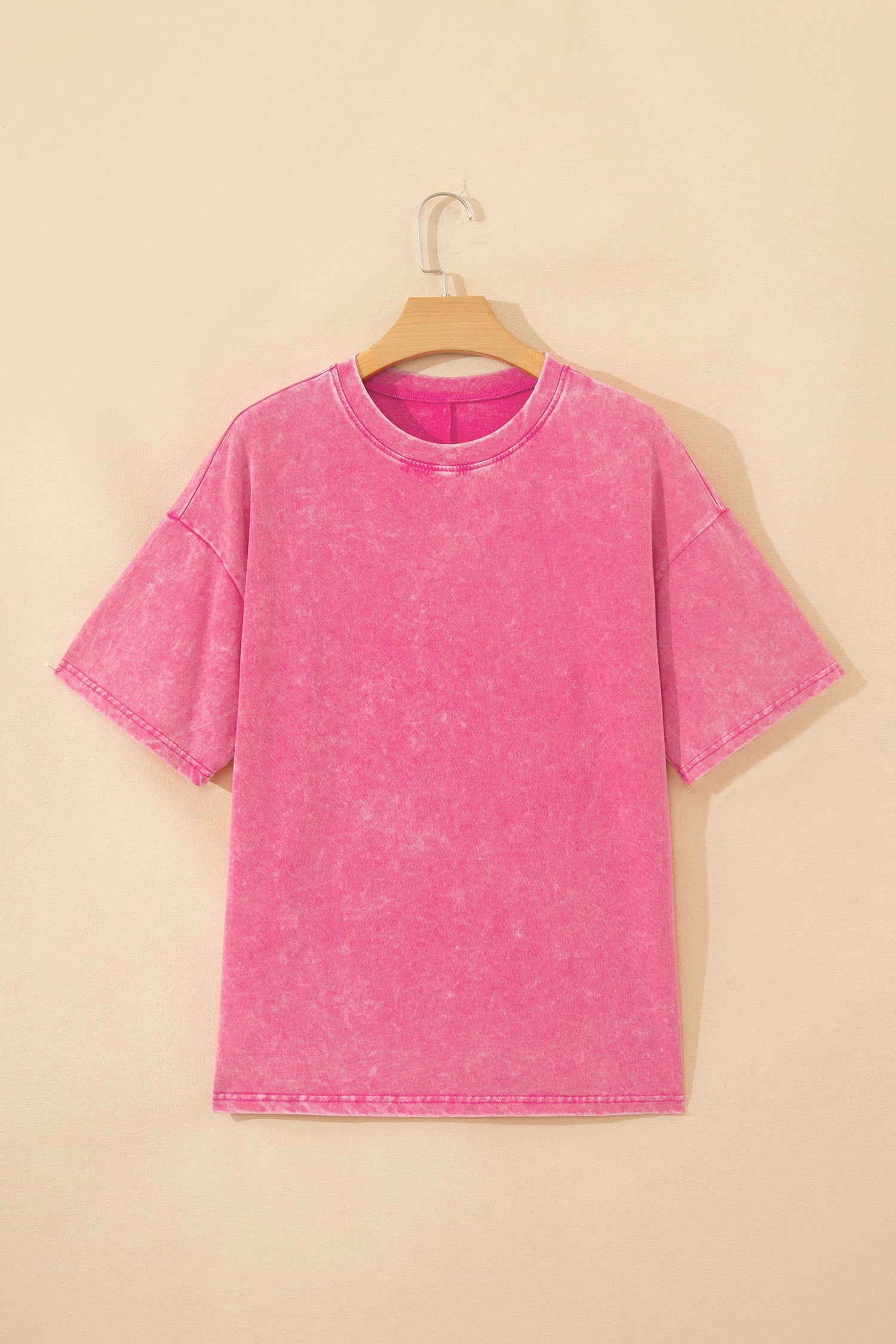 Cotton Mineral Solid Mineral Washed Oversize Tee in Pink