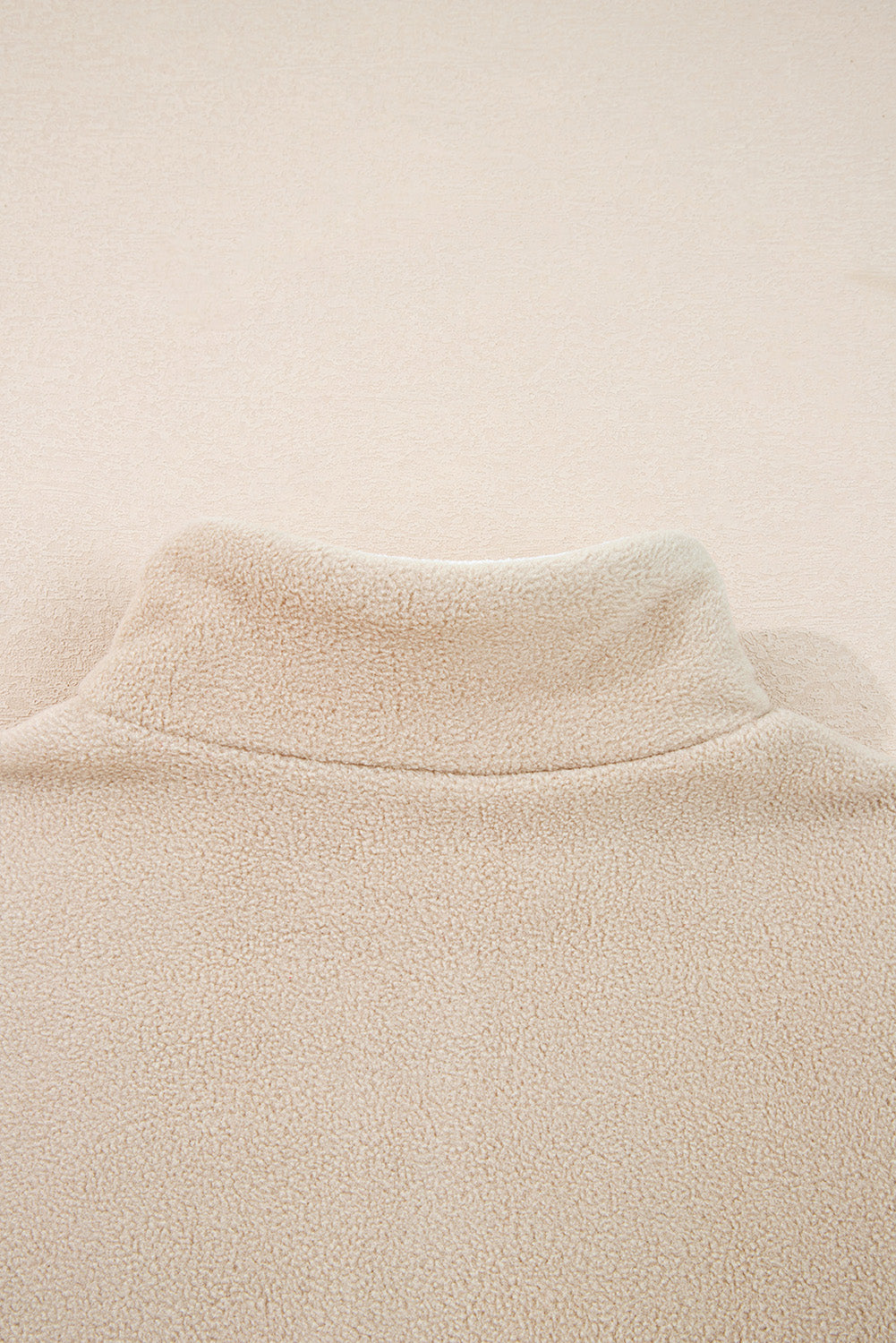 Fleece Zip Colorblock Patchwork Neck Pullover Sweatshirt