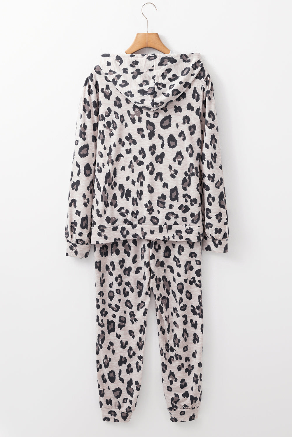 Leopard-Print and Drawcord Hoodie Skinny Pants Lounge Set