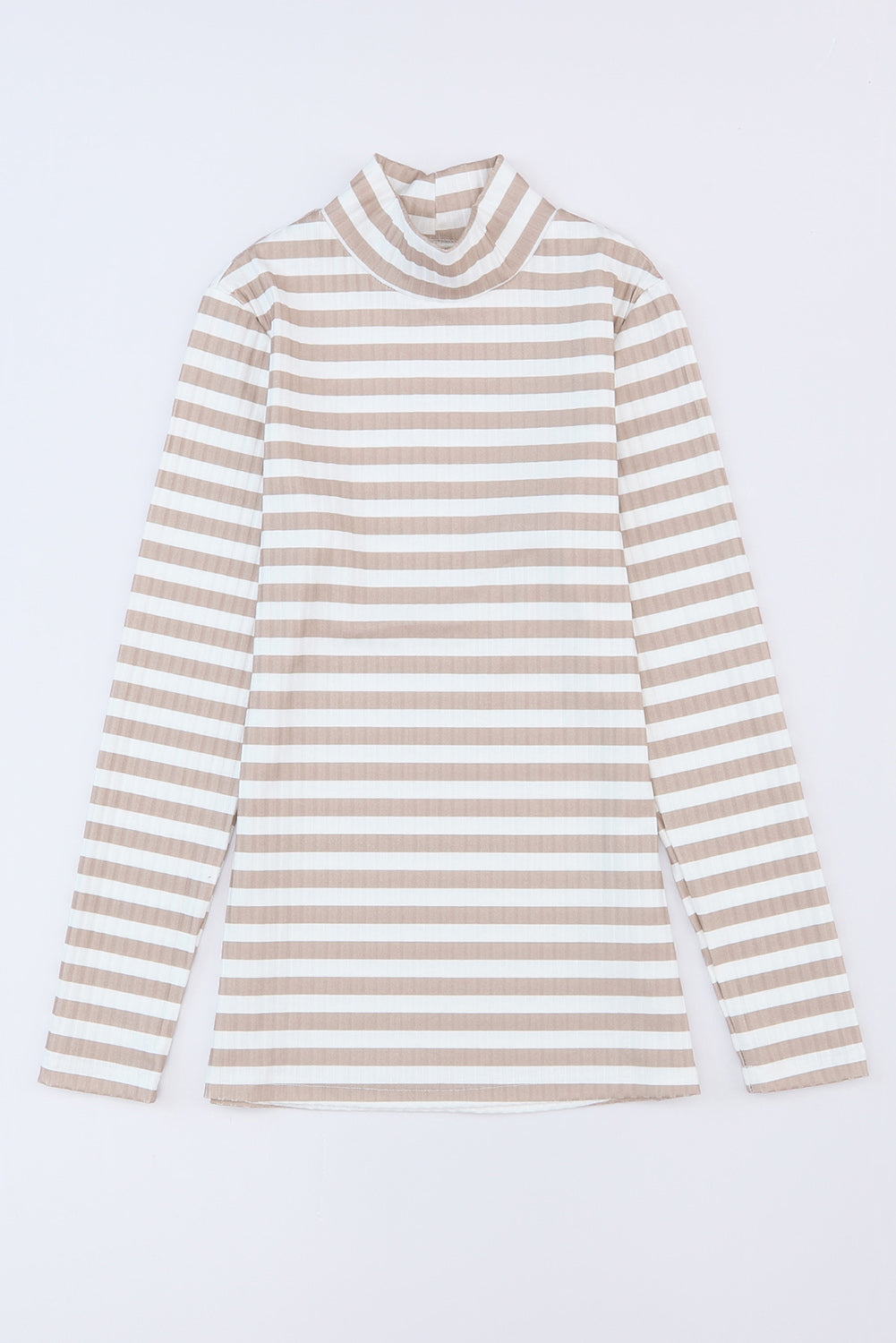 Women's Long-Sleeve Striped Textured Knitted Tee