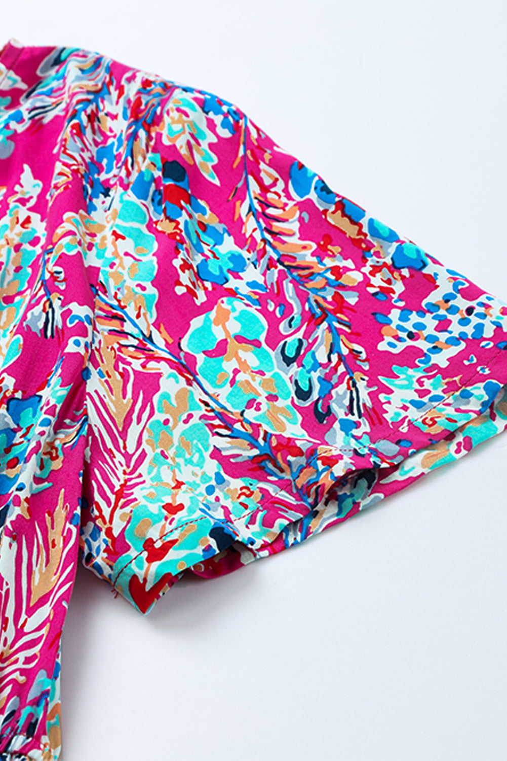 Women's Floral-Print Wrap V Neck Maxi Dress