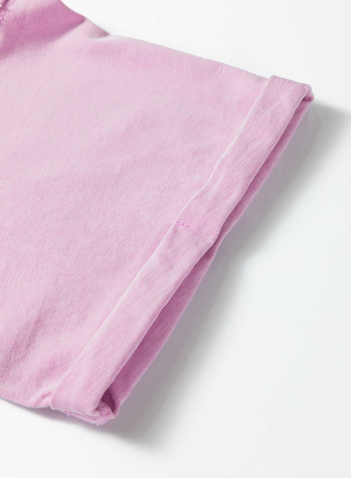 Drop-Shoulder Mineral Wash Raw Edge Loose Tee