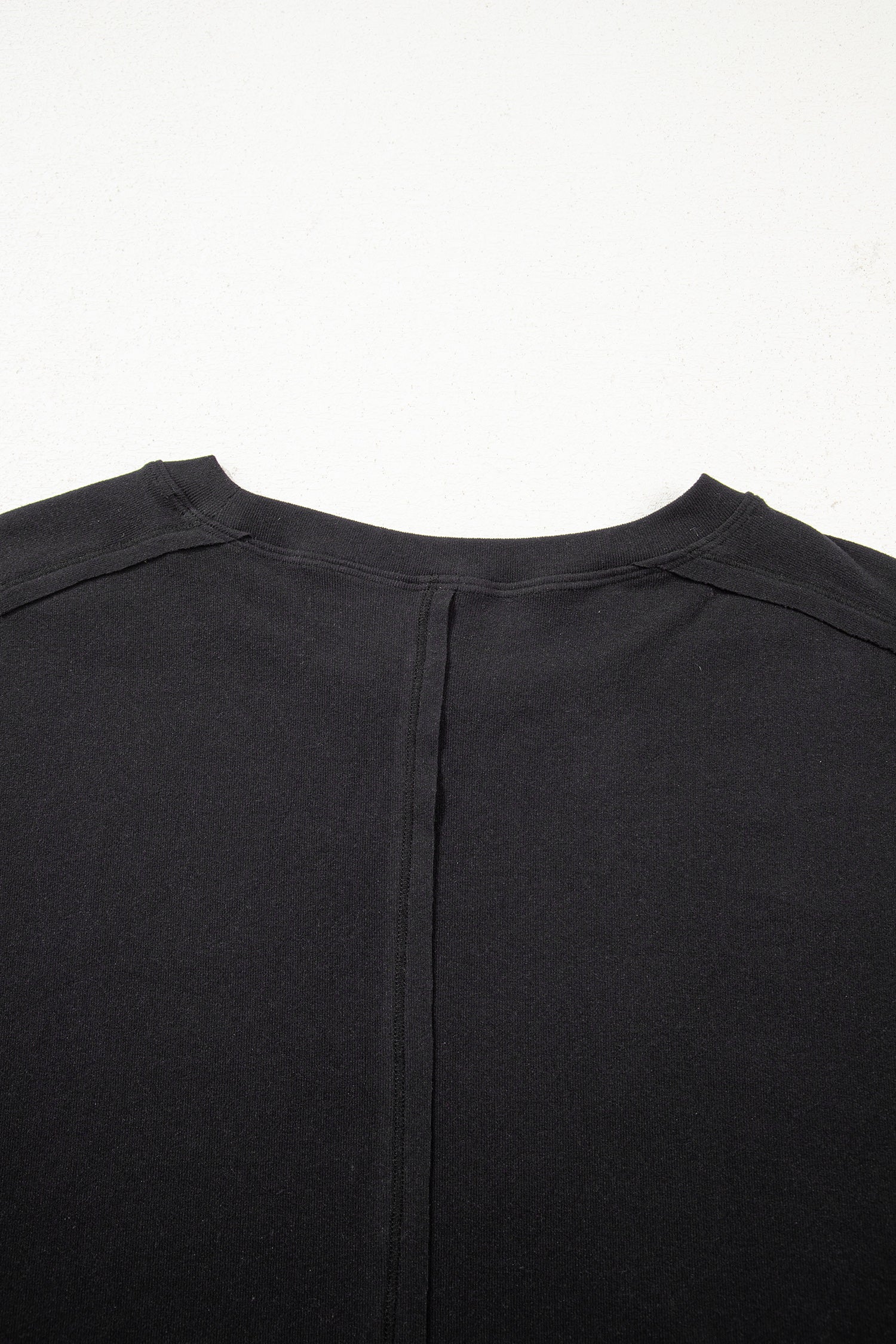 Bow Textured Patchwork Long-Sleeved Tee