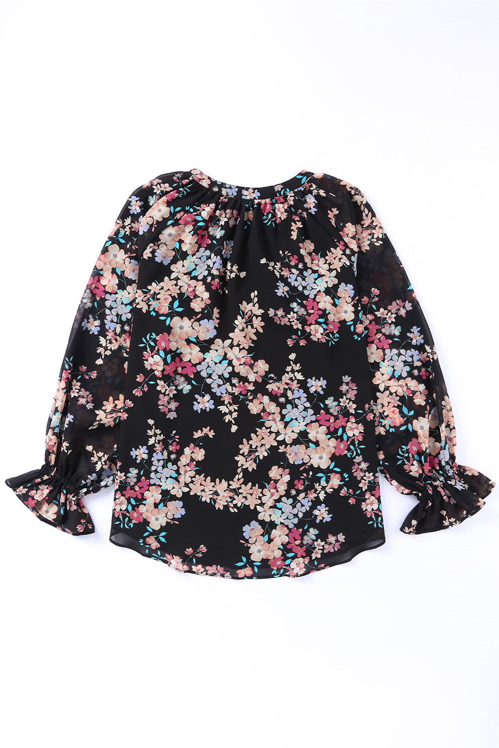 Women's Wildflower Print Chiffon Blouse