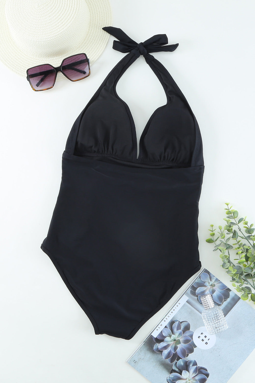 Maillot de Bain 1 Piece Noir Decoupe