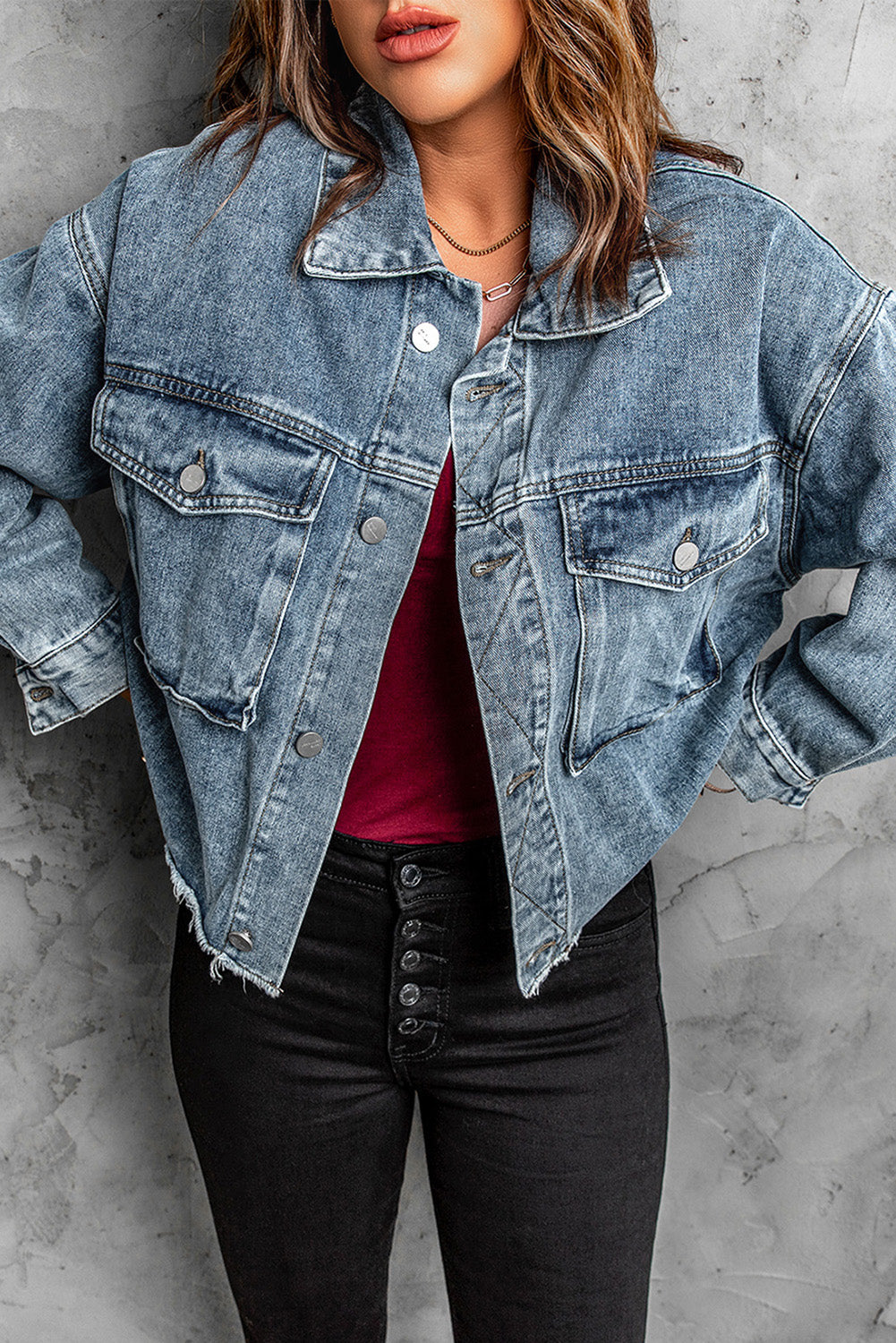 Veste Jean Femme Mode Bleu