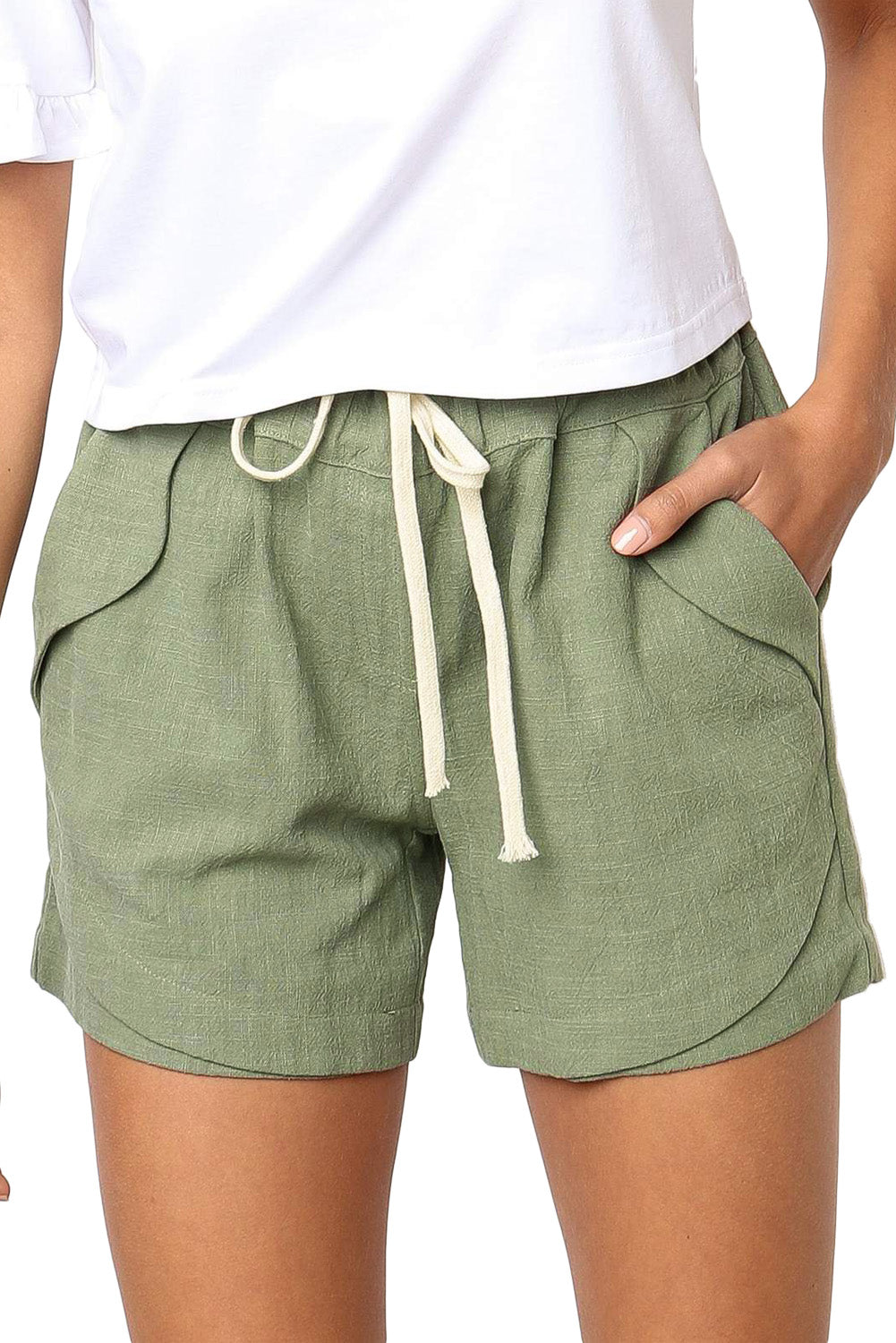 Short Femme Coton Faylin Vert