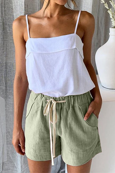 Short Femme Coton Faylin Vert